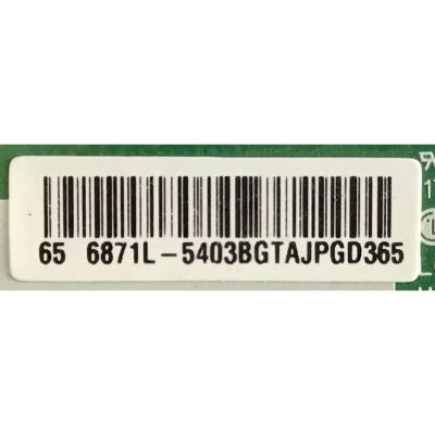 KIT DE TARJETAS PARA TV LG / MAIN EBT64473302 / EAX67187104 (1.0) / FUENTE EAY64511001 / EAX67189001 (1.4) / T-CON 6871L-5403B / 6870C-0750A / PANEL NC650DGE-AAFX7 / MODELO 65UJ6300-UA.BUSYLOR - Imagen 4